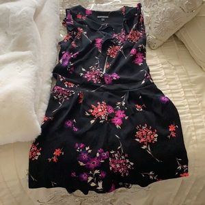 Express Floral Print Cocktail Romper